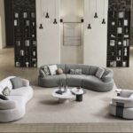 Canapea „Mellow” 300x80 cm, tapițată cu catifea moale