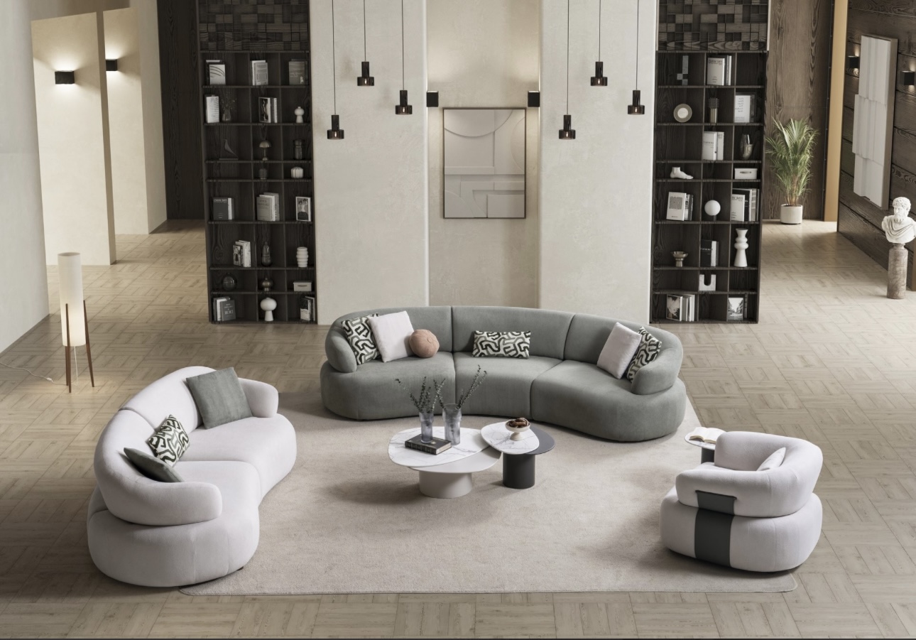 Screenshot Canapea „Mellow” 300x80 cm, tapițată cu catifea moale - imagine 1