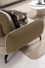 Canapea „Zen”, 250x100 cm tapițată cu piele fină cafenie - imagine 5