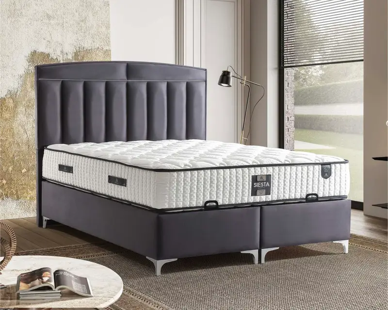 IMG_2921 Pat “Siesta” Tapitat in catifea, 160x200cm, cu lada de depozitare - imagine 4