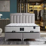 Pat “Siesta” Tapitat in catifea, 160x200cm, cu lada de depozitare