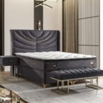 Pat “Toscana” tapițat, 160x200 cu ladă de depozitare