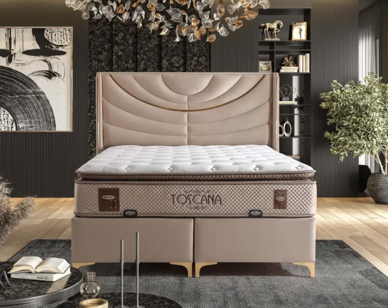 Screenshot Pat “Toscana” tapițat, 160x200 cu ladă de depozitare - imagine 4