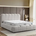 Pat “Comfort” tapițat, 160x200 cu ladă de depozitare