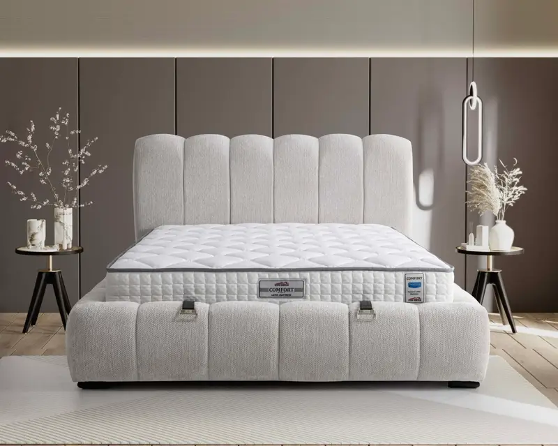 IMG_7585 Pat “Comfort” tapițat, 160x200 cu ladă de depozitare - imagine 2