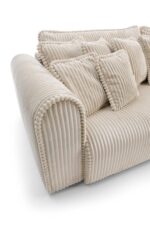 Canapea “Big Buddy” king-size, 300 cm lungime, cu lada de depozitare, material velur catifelat raiat, extensia 180/240 cm - imagine 4