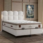 Pat Tiffany 160x200 tapitat cu lada de depozitare