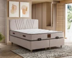 Pat “Arden” tapițat, 140×200 cu ladă de depozitare
